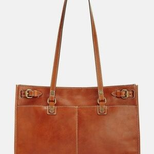 Patricia Nash Olivenza Tan Smooth Leather Tote Shoulder Bag